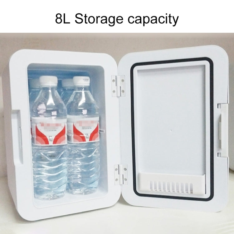 8L 37-48W Tempered Glass Panel Car / Home Mini Refrigerator, EU Plug, 8L, EU Plug , 8L, EU Plug