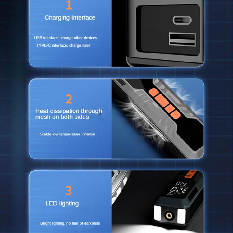 60W Portable Tire Inflator Cordless Air Pump