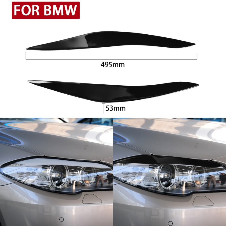 Pair Car Lamp Eyebrow Soft Decorative Sticker for BMW 5 Series F10 2010-2013