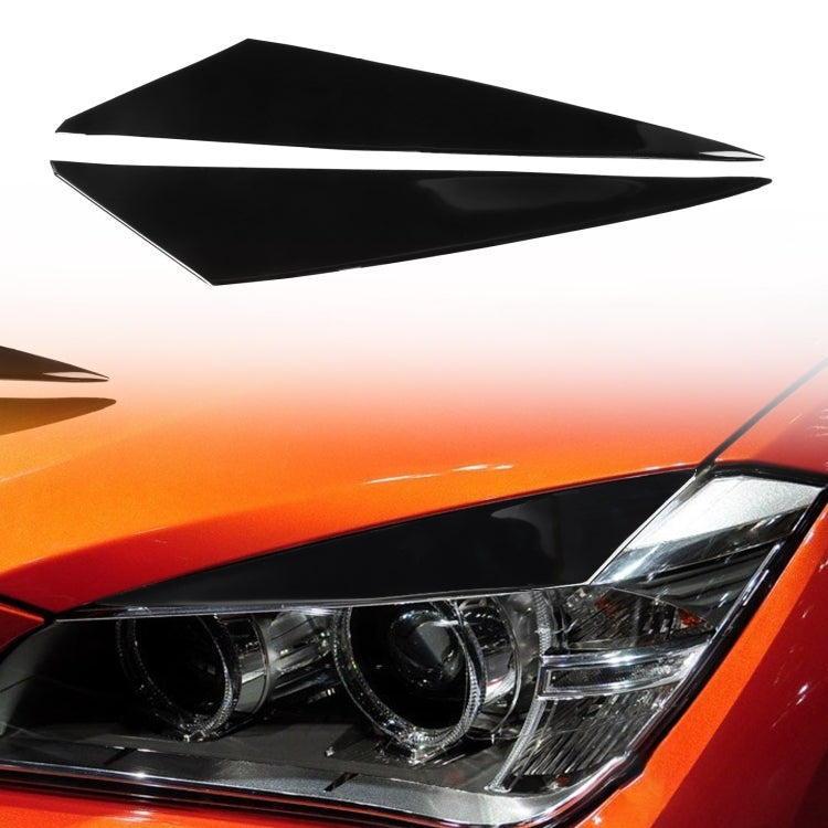 Pair Car Lamp Eyebrow Soft Decorative Sticker for BMW X1 E842 2009-2014