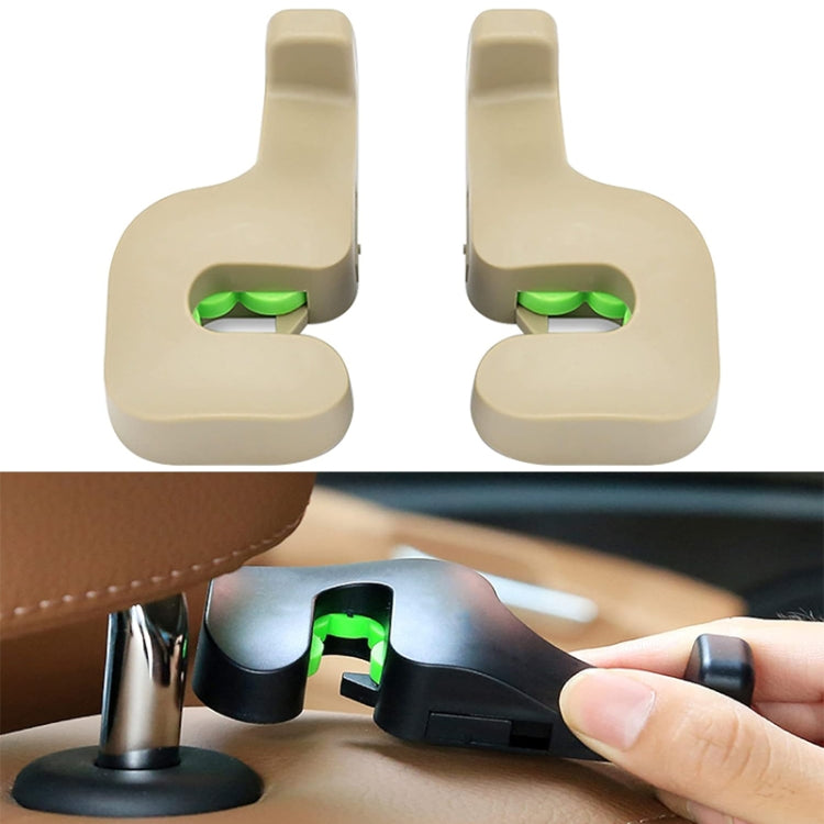 1 Pair Car Seat Back Hidden Hook — Black