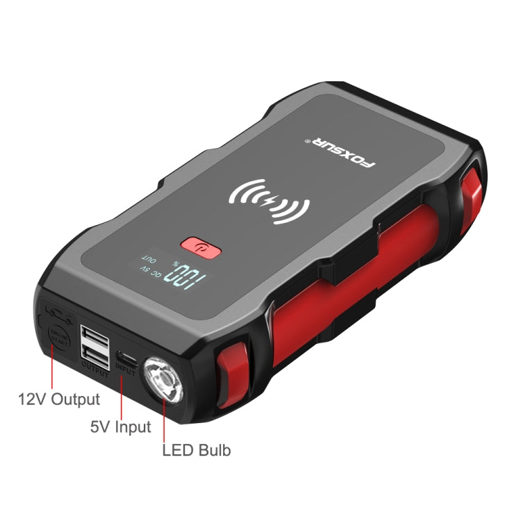FOXSUR FJS-700 12V Car Multifunctional Wireless Charging Emergency Start Power Supply