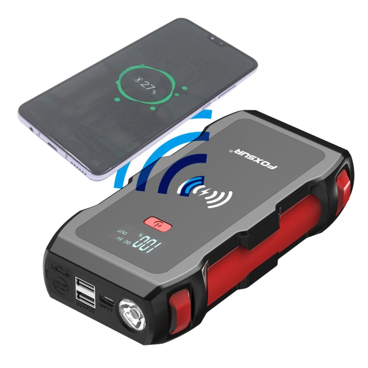 FOXSUR FJS-700 12V Car Multifunctional Wireless Charging Emergency Start Power Supply