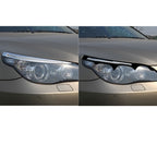 Pair Car Lamp Eyebrow Soft Decorative Sticker for BMW E60 5 Series 2004-2010