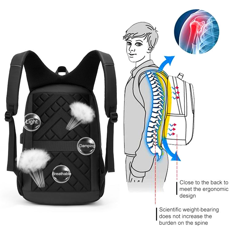 cxs-621 Multifunctional Oxford Laptop Bag Backpack — view 6