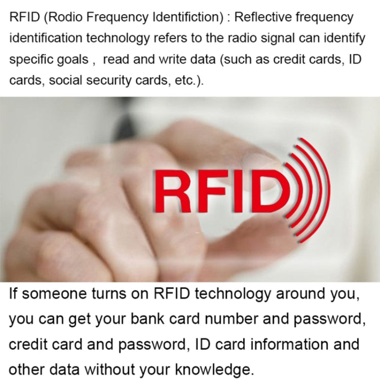 10 PCS Aluminum Foil RFID Blocking Credit Card ID Bank Card Case Card Holder Cover, Size: 9.1*6.3cm