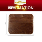 KB108 Antimagnetic RFID Fashion Crazy Horse Texture Bus Credit Card Package burglar brush
