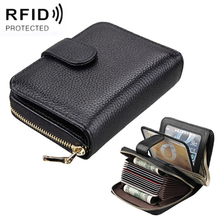 KB132 Female Style Full Grain Cow Leather Multifunctional RFID Wallet/ Card Bag/ Driving License Package