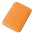 XIAO YUAN XIANG Cowhide Leather 5 Card Pocket Sleeve Wallet Coin Purse Credit Card Holder, Size: 10.6cm x 7.2cm, Random Color Delivery