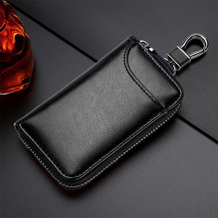 9105 Waist Hanging Large-capacity Zipper Leather Keys Holder Bag Multi-function Wallet