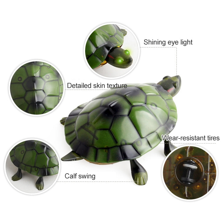 9993 Infrared Sensor Remote Control Simulated Tortoise Creative Children Electric Tricky Toy Model — Green