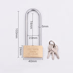 Copper Padlock Small Lock, Style: Long Lock Beam, 40mm Not Open, Long, 40mm Not Open