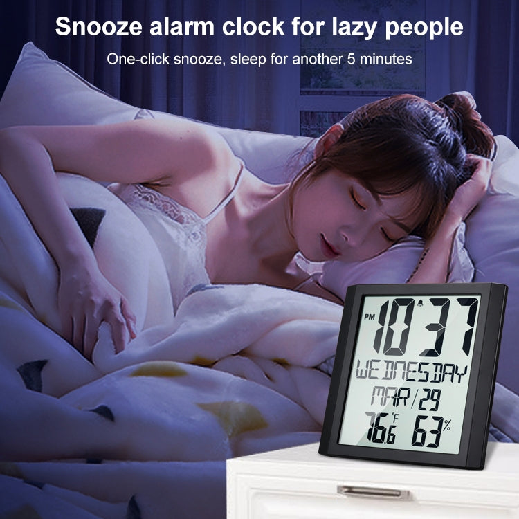 TS-8608 Multifunction Large Screen Clock Household Creative Thermometer Hygrometer — view 7
