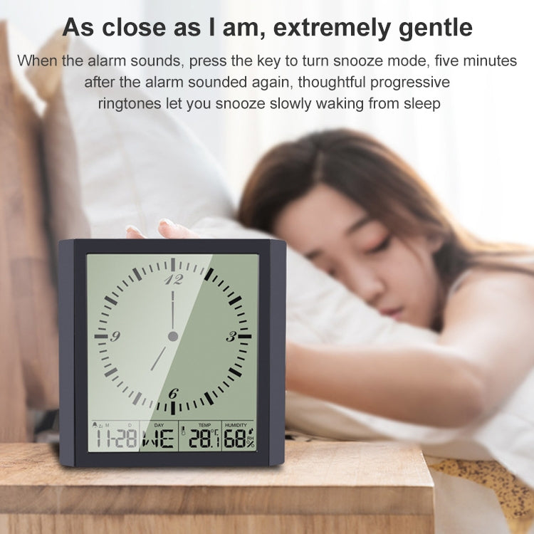 TS-8675 Multifunction Large Screen Clock Household Creative Thermometer Hygrometer