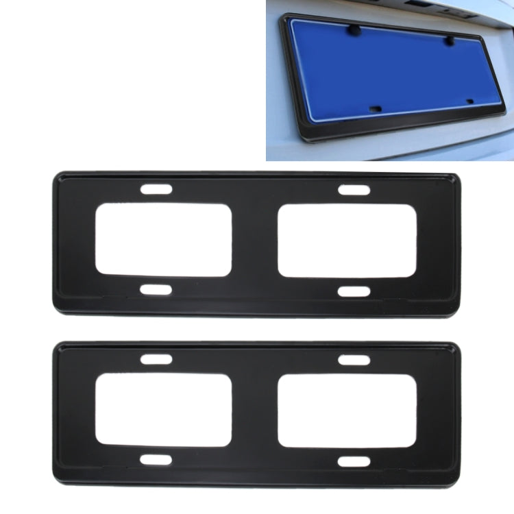 2 PCS Car License Plate Frames Stainless Steel License Plate Frame