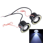 DC 12V 10W 900LM 6500K Car Angel Eyes Fog Lamp Foglight(White Light + White Light), 3.0 inch