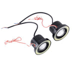 DC 12V 10W 900LM 6500K Car Angel Eyes Fog Lamp Foglight(White Light + White Light), 3.0 inch