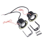 DC 12V 10W 900LM 6500K Car Angel Eyes Fog Lamp Foglight(White Light + White Light), 3.0 inch