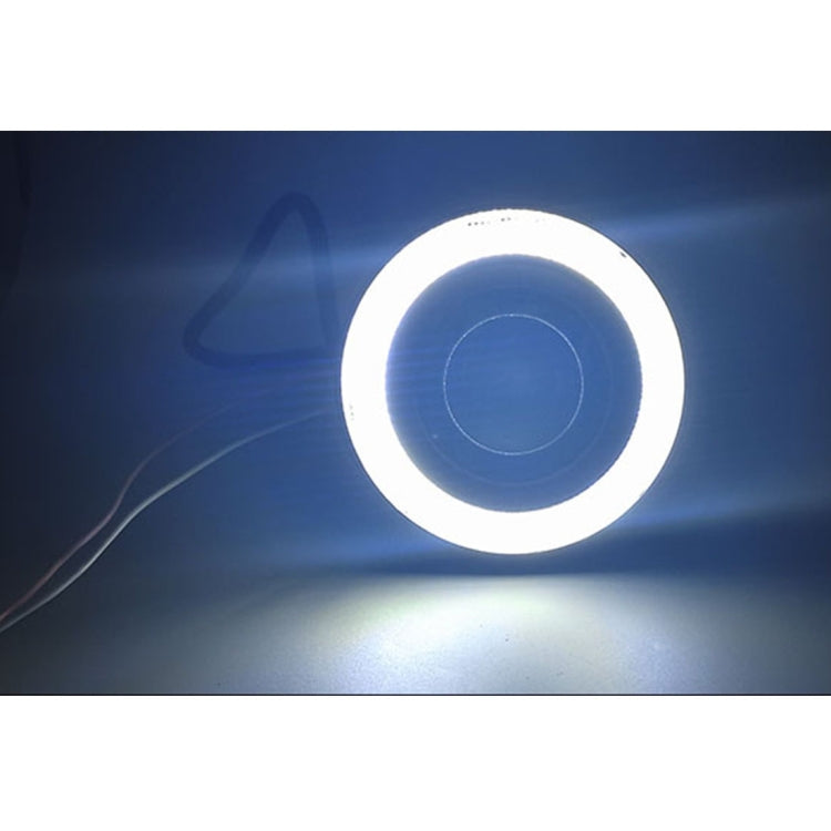 DC 12V 10W 900LM 6500K Car Angel Eyes Fog Lamp Foglight(White Light + White Light), 3.0 inch