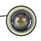 DC 12V 10W 900LM 7000K Car Angel Eyes Fog Lamp Foglight(White Light + White Light), 3.5 inch
