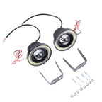 DC 12V 10W 900LM 7000K Car Angel Eyes Fog Lamp Foglight(White Light + White Light), 3.5 inch