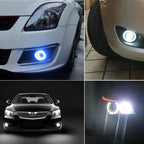 DC 12V 10W 900LM 7000K Car Angel Eyes Fog Lamp Foglight(White Light + White Light), 3.5 inch