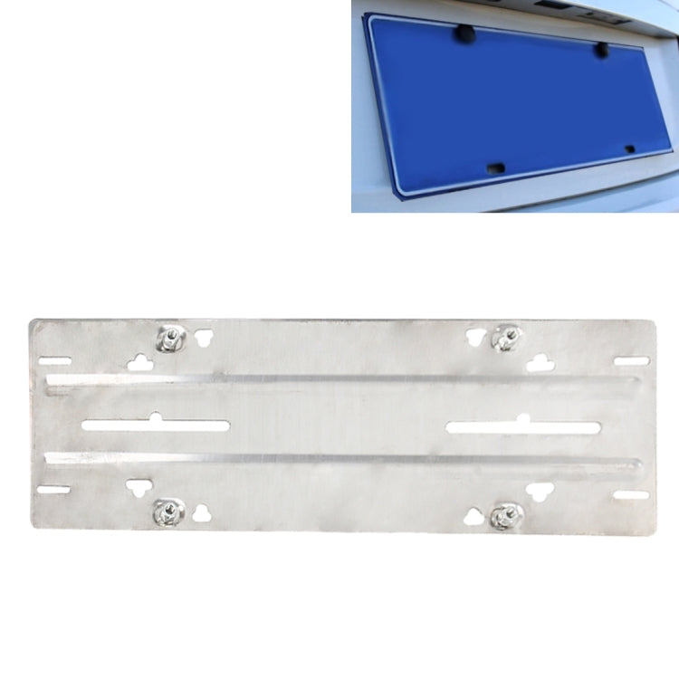 Stainless Steel License Plate Bracket Vehicle License Plate Bracket Bottom Plate Automobile License Plate Conversion Frame