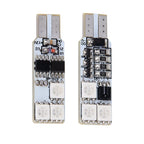 2 PCS Colorful 36MM T10 Port Remote Control Car Dome Lamp LED Reading Light with 6 LED Lights
