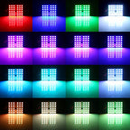 2 PCS Colorful 36MM T10 Port Remote Control Car Dome Lamp LED Reading Light with 6 LED Lights
