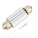 2 PCS DC 12V 2W 41MM 4014 Bicuspid Port No Decoding Car Dome Lamp LED Reading Light with 10 LED Lights