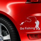 Go Fishing Styling Reflective Car Sticker, Size: 14cm x 9.5cm