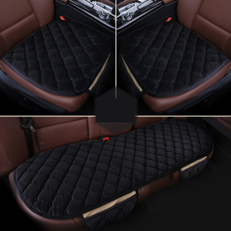 3 PCS / Set Luxurious Warm Car Seat Cover Cushion Universal Front Back Seat Covers Car Non-slip Chair Pad Warm Car Mats No Back Plush Cushion — view 7