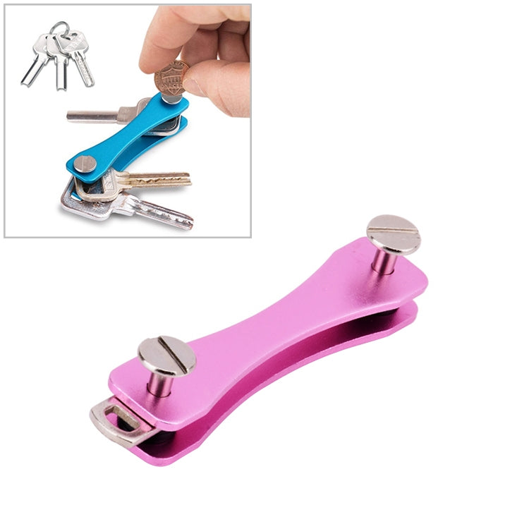 Portable Metal Key Storage Clip, (Black), (Orange), (Pink), (Green), (Grey), (Red) — (Red)