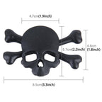 Skull And Cross Bone Shape Shining Metal Car Universal Sticker
