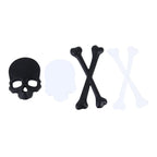 Skull And Cross Bone Shape Shining Metal Car Universal Sticker