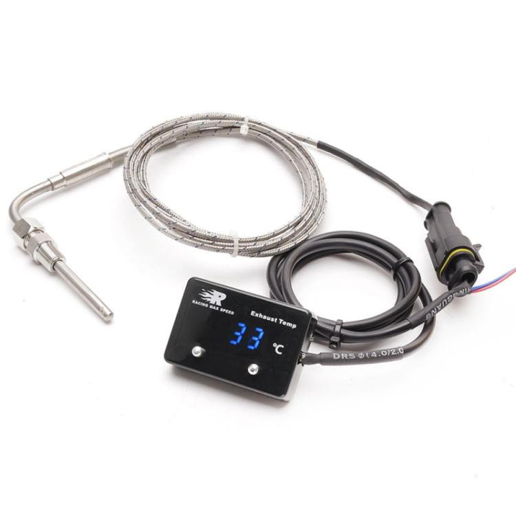 CNSPEED Car Tail Gas Digital Display Thermometer with Sensor P-ETM-01