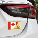 Universal Car Canada Flag Rectangle Shape VIP Metal Decorative Sticker