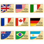 Universal Car Canada Flag Rectangle Shape VIP Metal Decorative Sticker