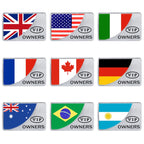 Universal Car UK Flag Rectangle Shape VIP Metal Decorative Sticker
