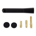 Carbon Fiber Aluminum Short Antenna Polished Universal Screws Base(Medium Size)