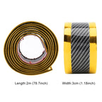 Universal Electroplate Carbon Fibre Car Door Threshold Decoration Strip Decorative Sticker, Size : 3CM x 2M