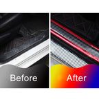 Universal Electroplate Carbon Fibre Car Door Threshold Decoration Strip Decorative Sticker, Size : 3CM x 2M