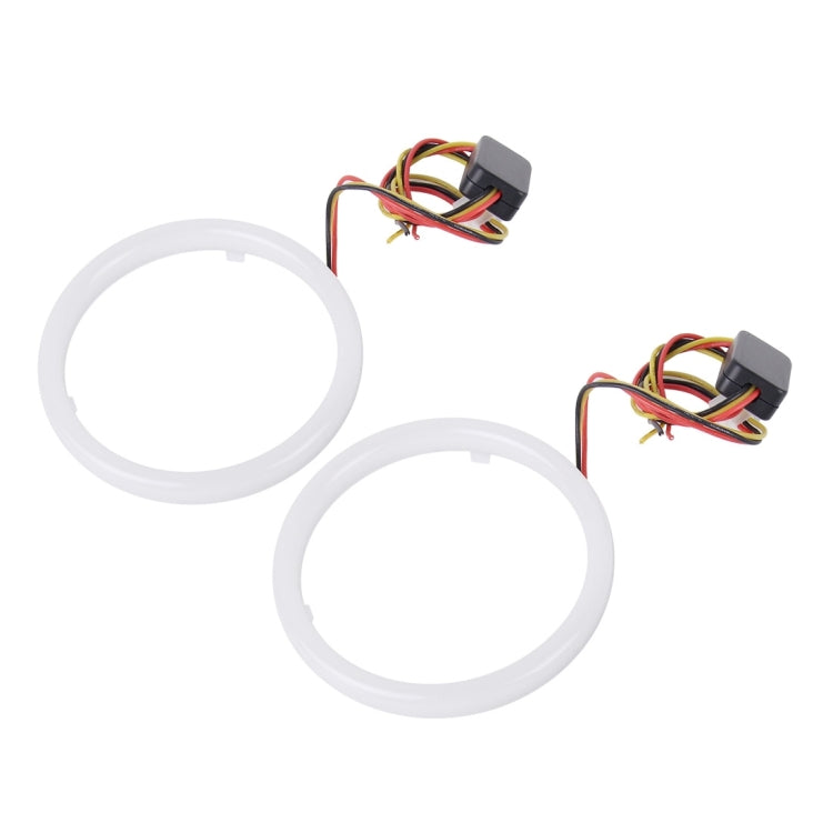 2 PCS 2.5inch 3W White Light + Yellow Light Car Angel Eyes Light, DC 12V Cable Length: 50cm