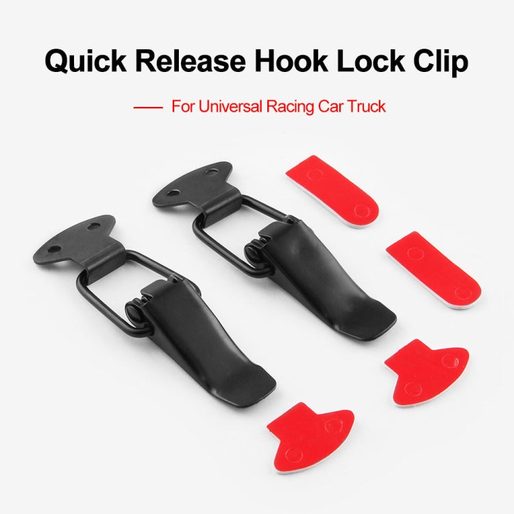 EA059 2 PCS Car Modification Accessories Universal Iron Bumper Safety Fixed Buckle, Size: 26.7 x 80mm
