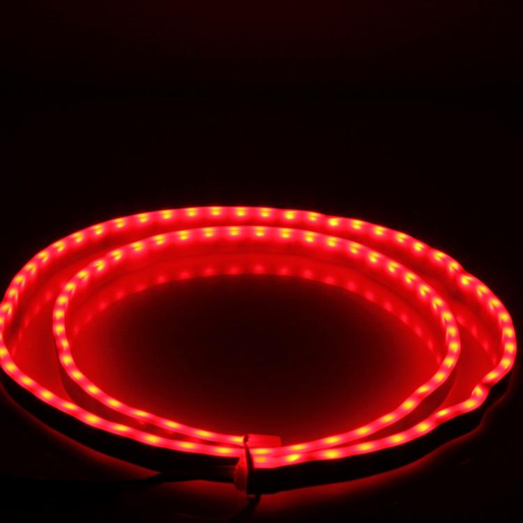 1.5m Car Auto Waterproof Universal Four Color Rear Flowing Light Tail Box Lights with Tail Light Controller, Ice Blue Light Driving Light, White Light Reversing Light, Red Light Brake Light, Yellow Light Turn Signal Light, LED Lamp Strip Tail Decoratio...