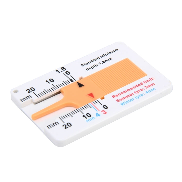 2pcs 0-20mm Plastic Tread Plan Refinding Rounds Refinding Outcome Exists Tread Tablets Plastic Tire Tread Depth Gauge