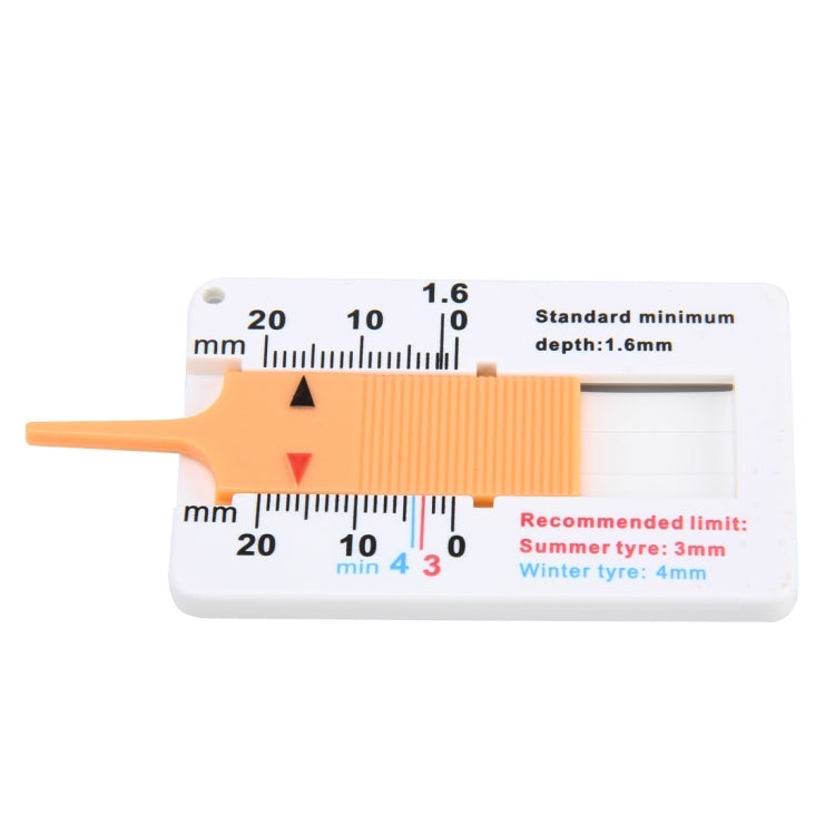 2pcs 0-20mm Plastic Tread Plan Refinding Rounds Refinding Outcome Exists Tread Tablets Plastic Tire Tread Depth Gauge