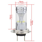 2 PCS H7 60W 1200 LM 6000K Car Fog Lights with 12 CREE XB-D LED Lamps, DC 12V