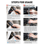 Car 2 in 1 Diagnostic Tool Brake Fluid Liquid Tire Pressure Tester