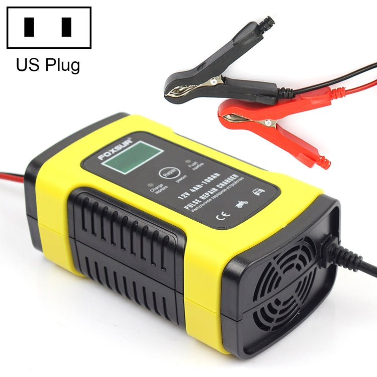 FOXSUR 12V 6A Intelligent Universal Battery Charger for Car Motorcycle, Length: 55cm, US Plug — view 10